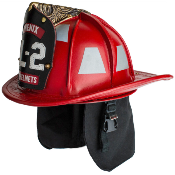 Phenix TL-2 Traditional Leather Fire Helmet red